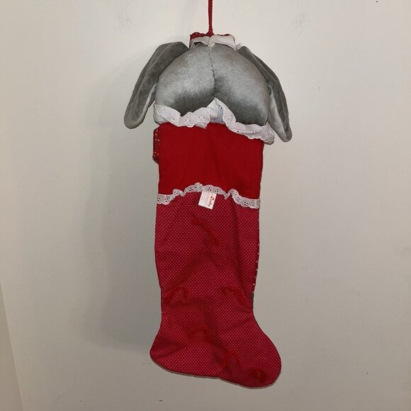 Mithy 3D Plush Mouse Christmas Stocking Santa Hat Rare Vintage Stuffed Animal - Picture 5 of 10